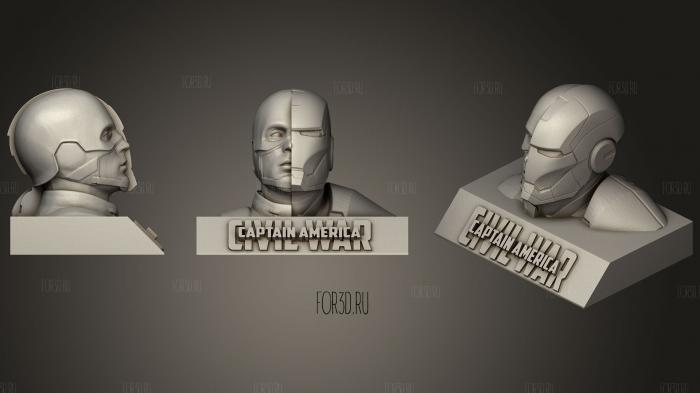 Бюст из игры Civil War 3d stl модель для ЧПУ